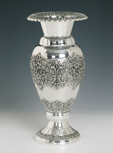 Flower Sterling Silver Vase