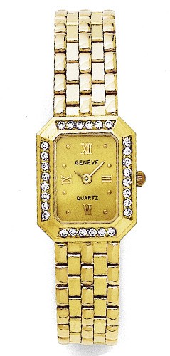 Euro Geneve Watch - Solid 14kt Gold Women's Diamond Watch