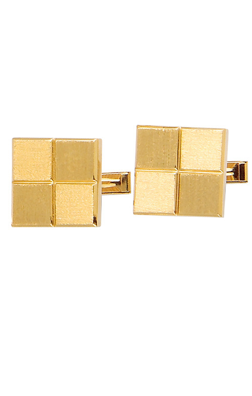 Yellow Gold Square Cuff Links