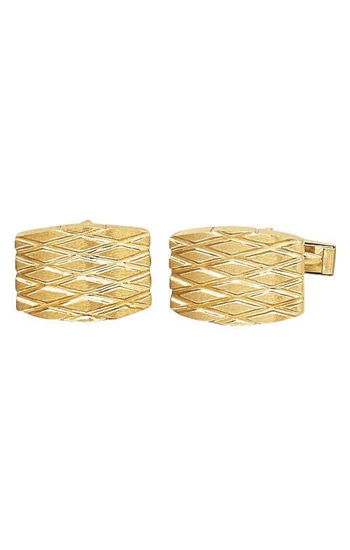 14K Gold Quilted Cuff links - #86692