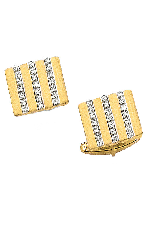 Cufflinks - 14K Gold and Diamond Cufflinks