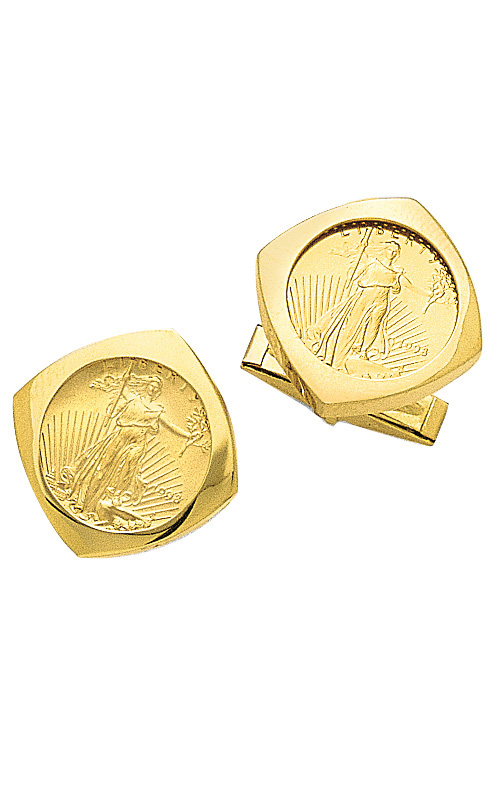 Gold Eagle Coin Cufflinks - 14K Gold cuff links
