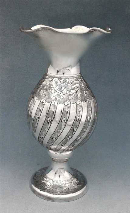 Itailian Passim Leaves Sterling Silver Vase
