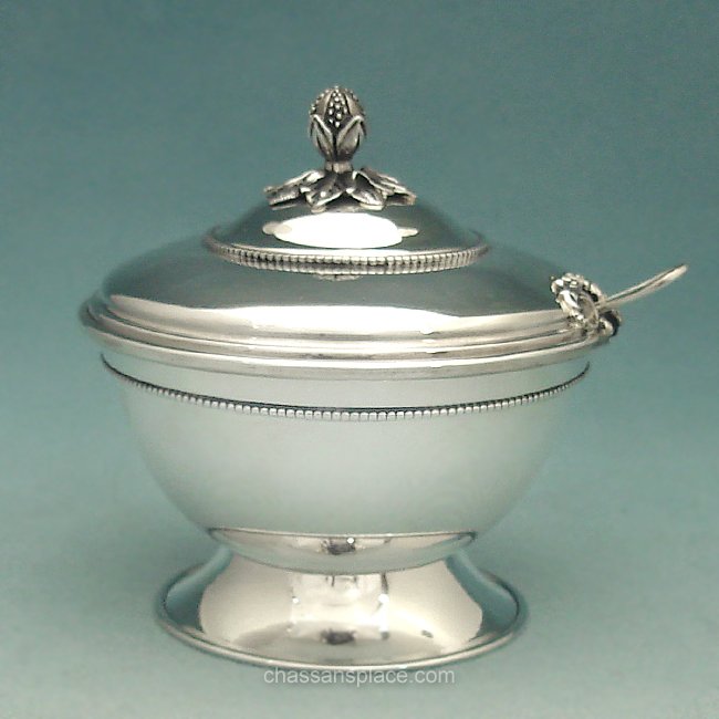 Small Pearls Sterling Silver Honey Dish