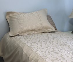 Crown Taupe Brocade Linen Set - Tapestry 600-Thread Count