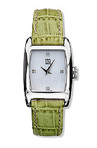 ESQ Quest Ladies Green Leather Watch