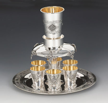 Pas Prachim 6 Cups Sterling Silver Wine Fountain