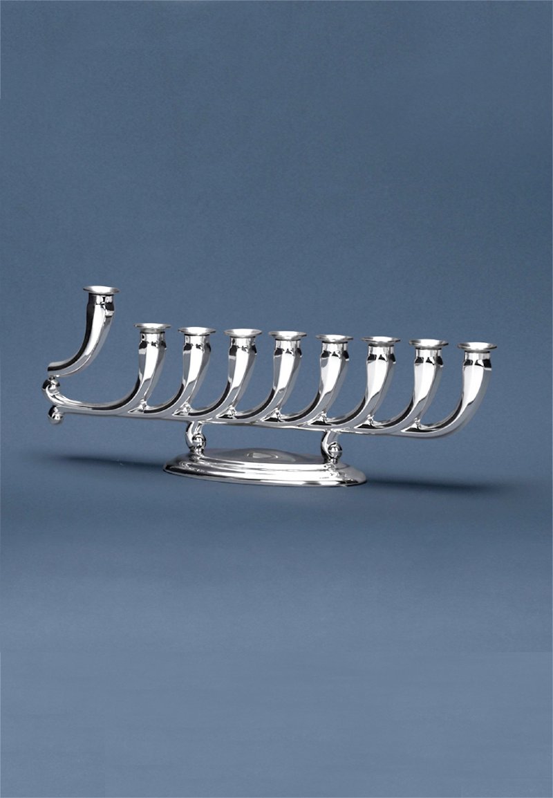 Hazorfim Merdinger Small Sterling Silver Menorah - 4"