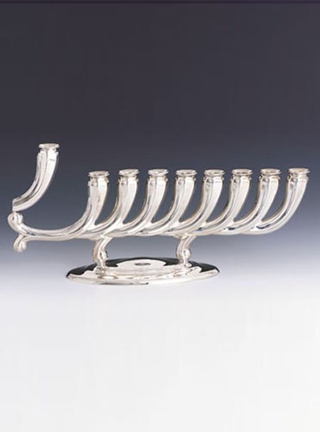 Hazorfim Merdinger Sterling Silver Menorah - 5"