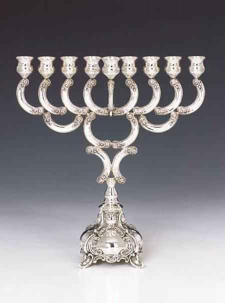 Ben Yehuda Silver Menorah - 14"