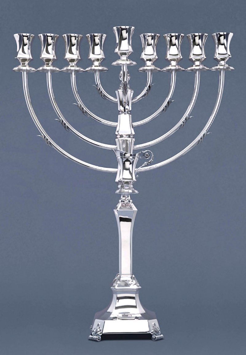 Hazorfim Neora Large  Sterling Silver Menorah  - 27"