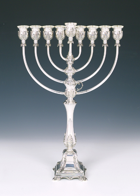 Madera Sterling Silver Menorah - 20"