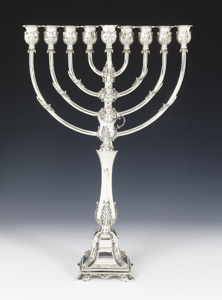 Madera Large Sterling Silver Menorah - 24"