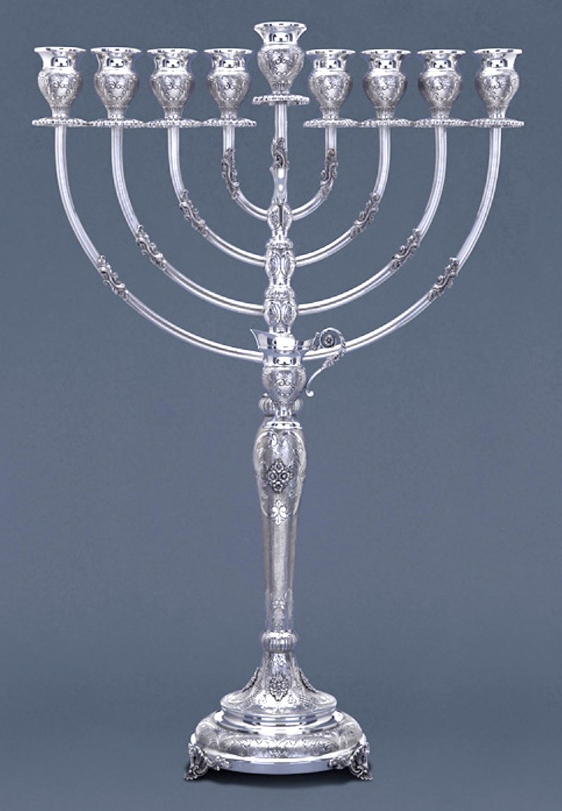 Hazorfim Garda Sterling Silver Menorah  - 25"