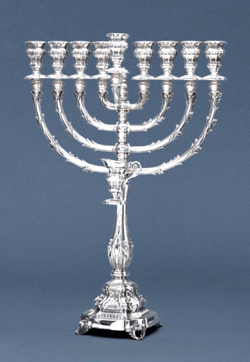 Hazorfim Compatilo Medium Sterling Silver Menorah  - 23"