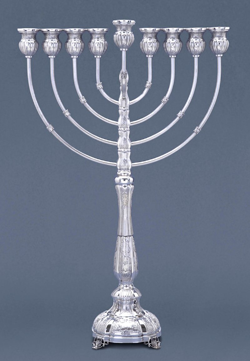 Hazorfim Revena Passim Small Sterling Silver Menorah - 21"