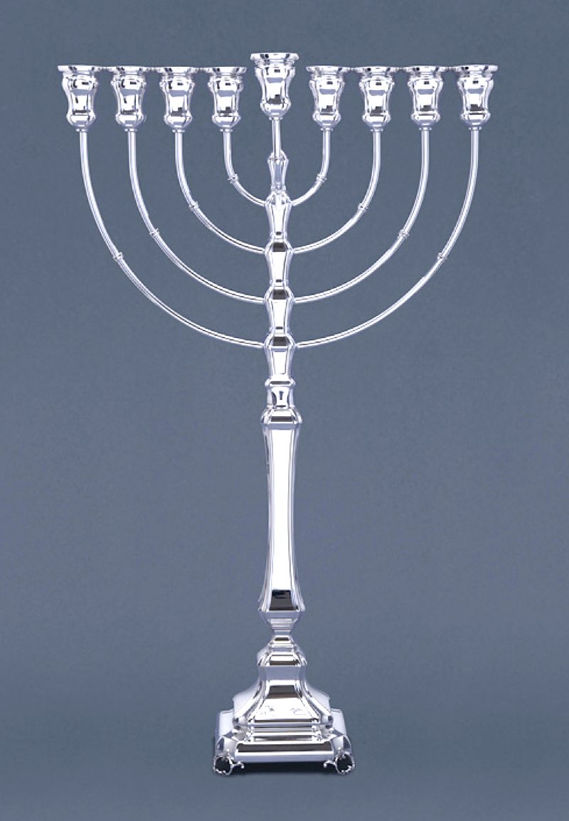 Hazorfim Comino Medium Sterling Silver Menorah - 22"