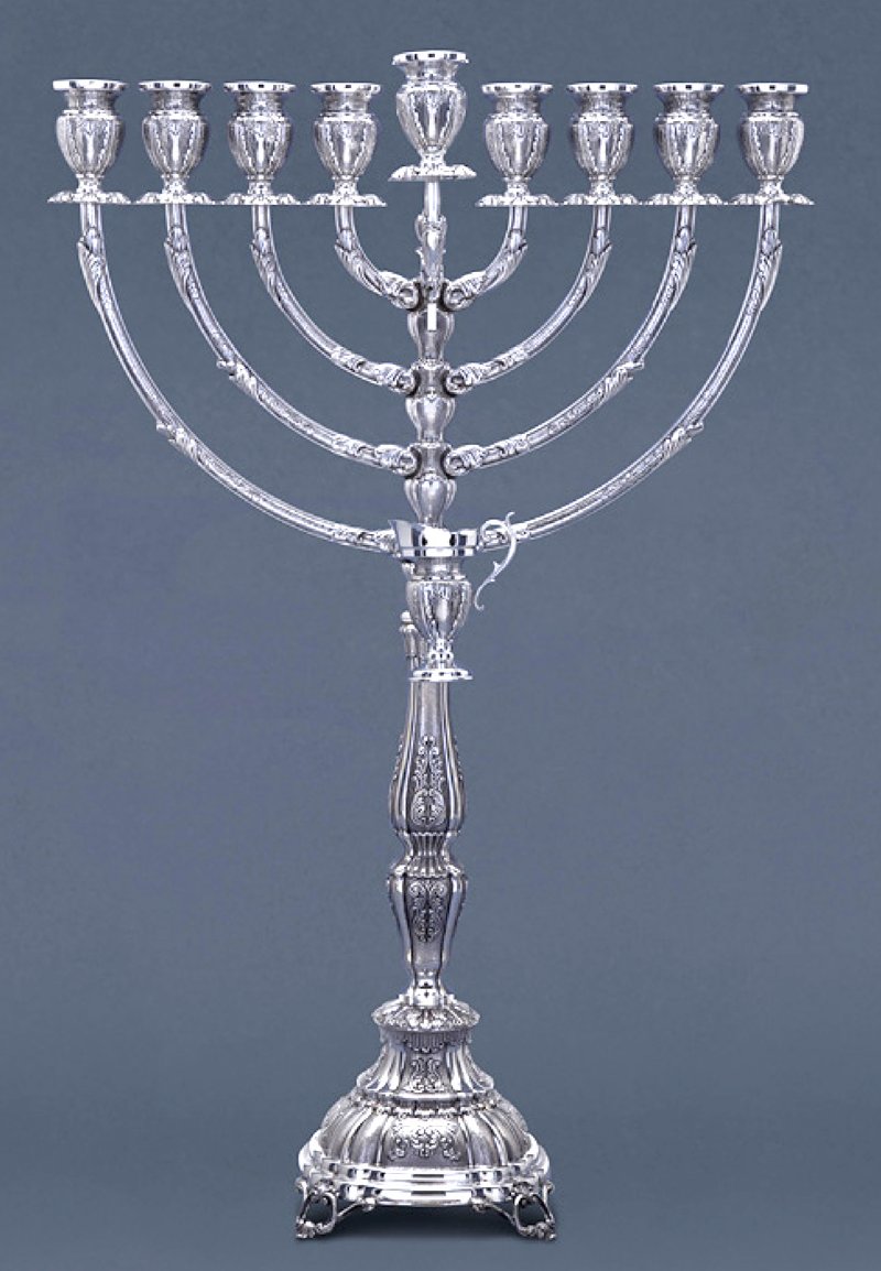 Hazorfim Bormeo Small Sterling Silver Menorah - 24"