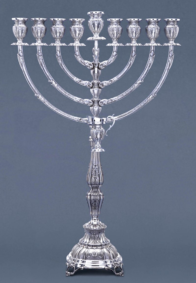 Hazorfim Bormeo Small Sterling Silver Menorah - 24"