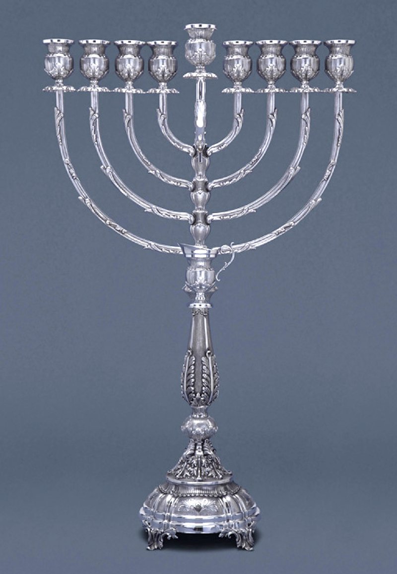 Hazorfim Capri Sterling Silver Menorah  - 26"