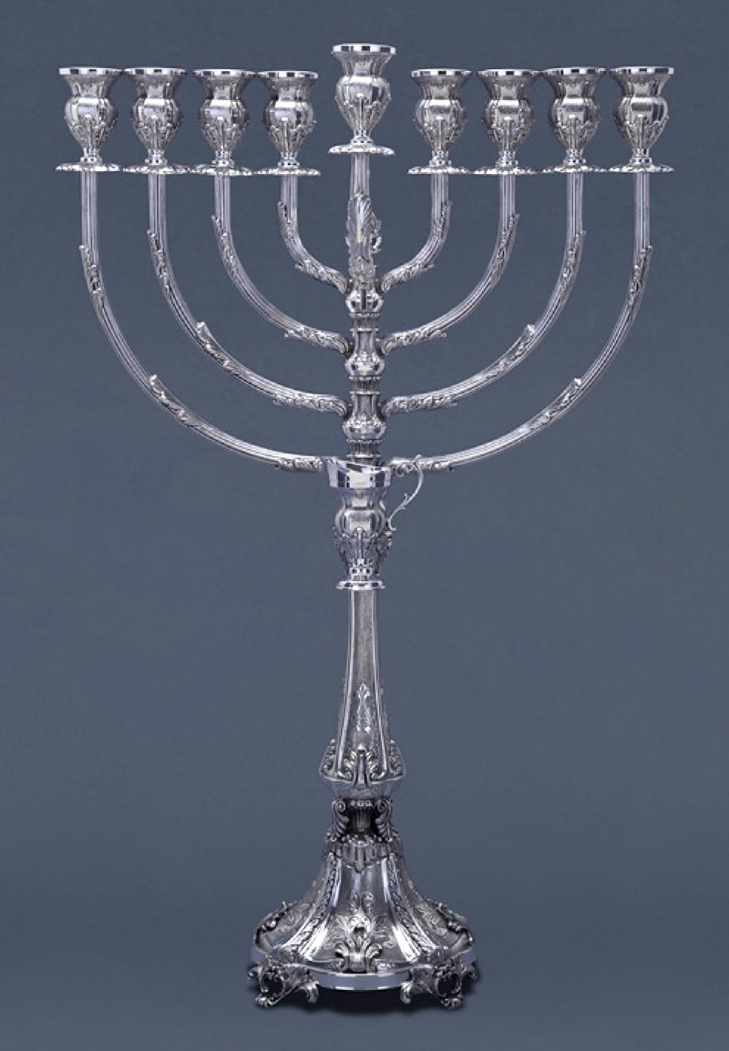Hazorfim Bellino Sterling Silver Menorah - 25"