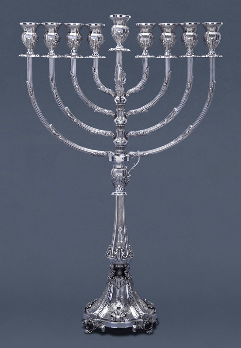 Hazorfim Bellino Sterling Silver Menorah - 25"