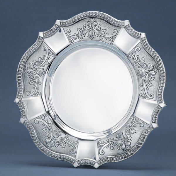 Bellagio Decorated Silver Plate for Kos Shel Eliyahu