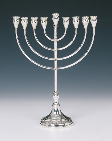 Hazorfim Chentoroza Silver Menorah - 14"