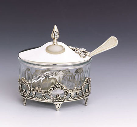 Crown Honey & Sugar Sterling Silver Dish