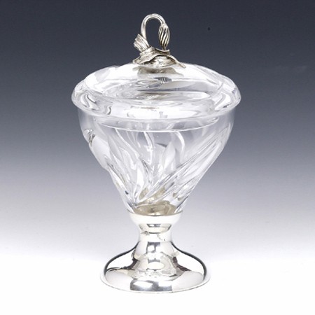 Fiori Crystal Honey & Sugar Dish