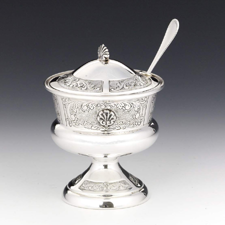 Shell Siluet Silver Honey & Sugar Dish