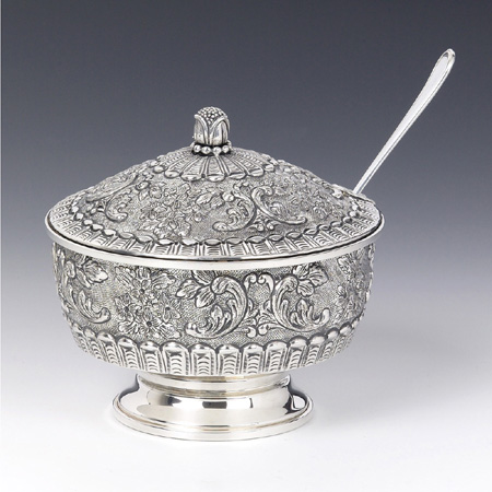 Perach Bolet Silver Honey & Sugar Dish