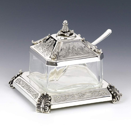 Bagatel Neoclassic Silver Honey & Sugar Dish