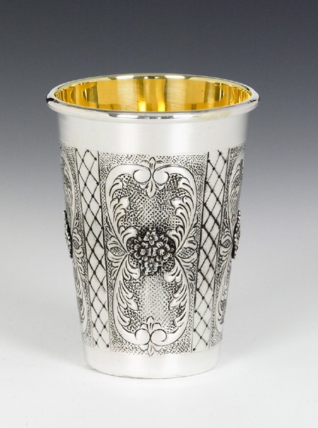 Kiddush cup of all sterling silver metal