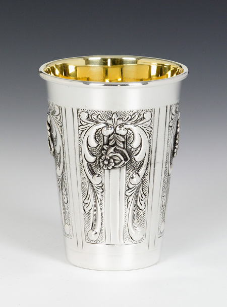 Hazorfim Margarita Sterling Silver Kiddush Cup With Lip