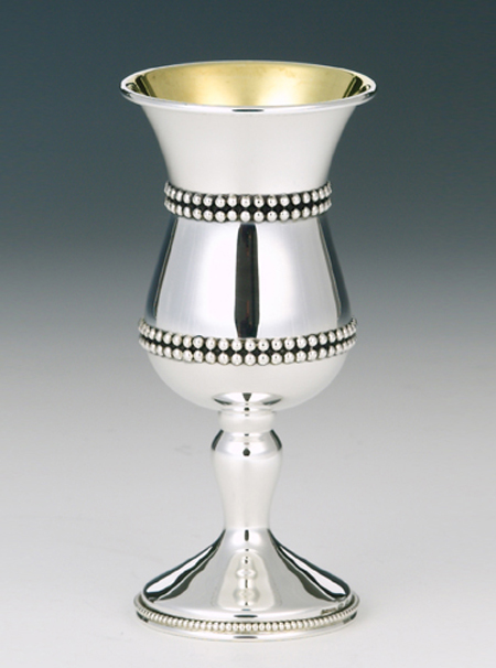 Pearls Sterling Silver Kiddush Cup