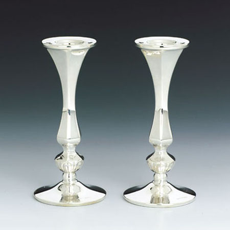 Hazorfim Bareket Sterling Silver Candlesticks - 5"