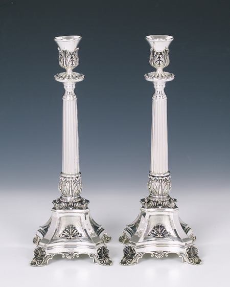 Hazorfim Torino Sterling Silver Candlesticks - 17"