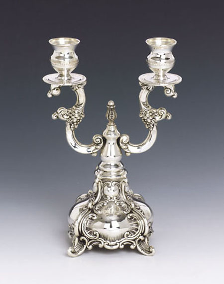 Sterling Silver Ben Yehuda Oil Candelabra