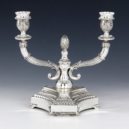 Sterling Silver Trio Oil Candelabra