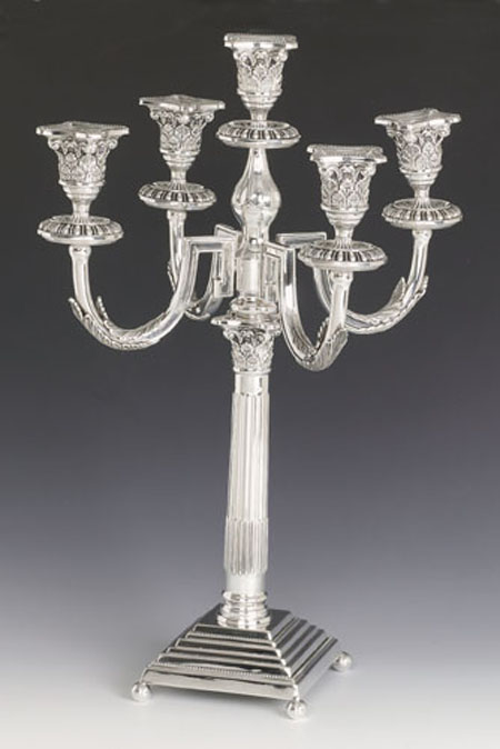 Sterling Silver Korinth Candelabra 5 Lights