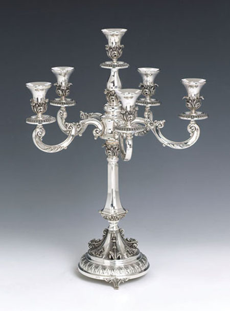 Sterling Silver Rover Candelabra 6 Lights