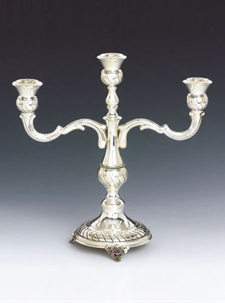 Sterling Silver Passim Candelabra 3 Lights