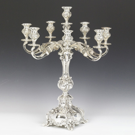 Sterling Silver Ben Yehuda Candelabra 8 Lights