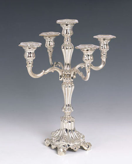 Sterling Silver Rishon Candelabra 5 Lights