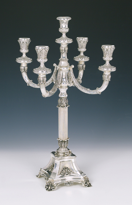 Sterling Silver Torino Big Candelabra 5 Lights