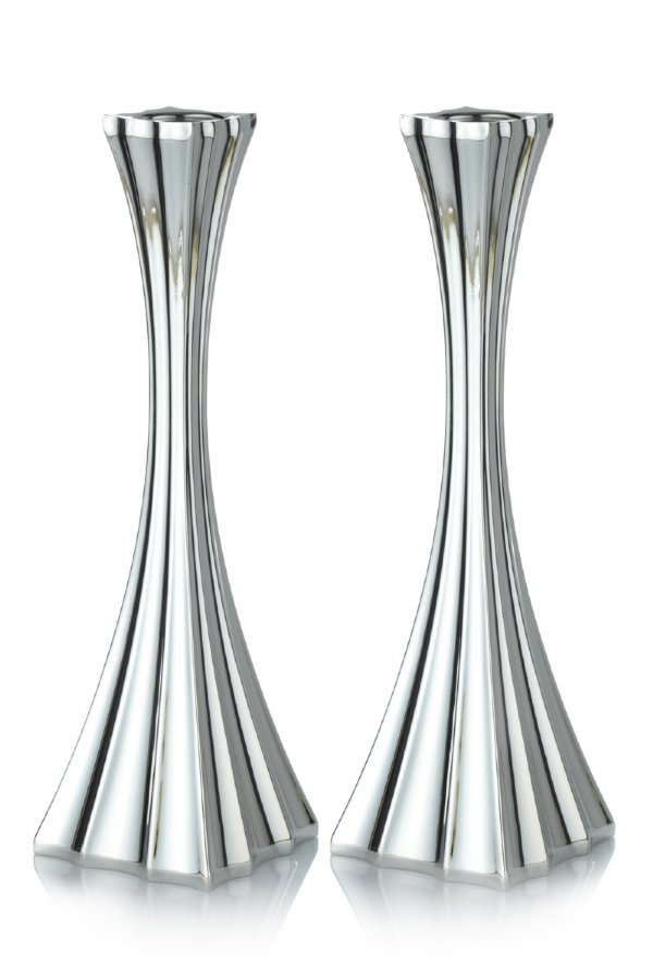 Galil Sterling Silver Candlesticks - 10"