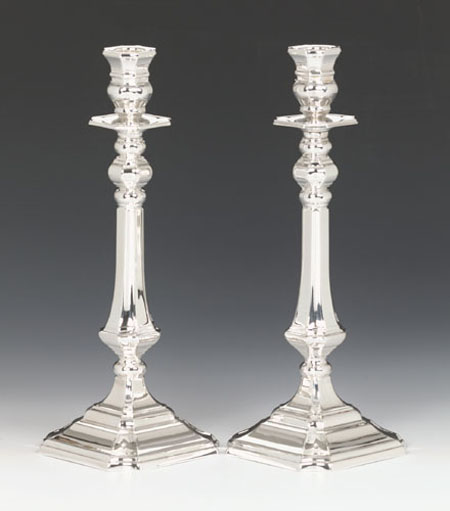 Hazorfim Diamanty silver Candlesticks - 11"