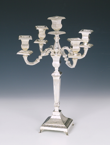 Sterling Silver Rubin Candelabra 5 Lights