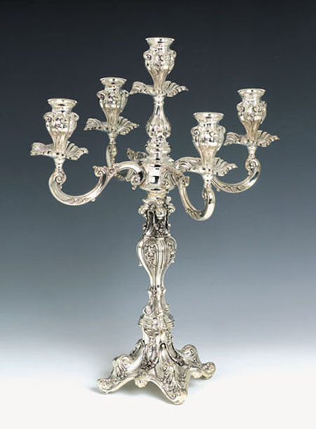 Sterling Silver Ben David Big Candelabra 5 Lights